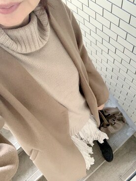 「URBAN RESEARCH Sonny Label（アーバンリサーチサニーレーベル）のアイテム（ノーカラージャケット）」を使った、rii ＿❤︎さん（レディース・166cm）の冬コーディネート