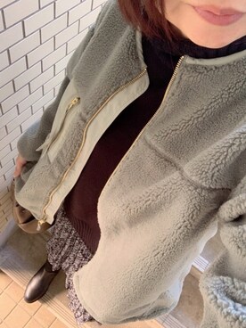 「LEPSIM（レプシィム）のアイテム（ブルゾン）」を使った、rii ＿❤︎さん（レディース・166cm）の冬コーディネート
