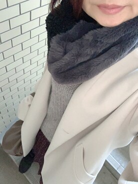 「LEPSIM（レプシィム）のアイテム（チェスターコート）」を使った、rii ＿❤︎さん（レディース・166cm）の冬コーディネート