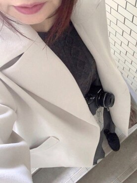 「LEPSIM（レプシィム）のアイテム（チェスターコート）」を使った、rii ＿❤︎さん（レディース・167cm）の冬コーディネート