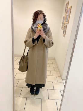 「URBAN RESEARCH Sonny Label（アーバンリサーチサニーレーベル）のアイテム（ノーカラージャケット）」を使った、rii ＿❤︎さん（レディース・166cm）の冬コーディネート