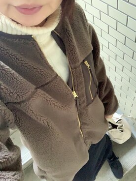 「LEPSIM（レプシィム）のアイテム（ブルゾン）」を使った、rii ＿❤︎さん（レディース・166cm）の冬コーディネート