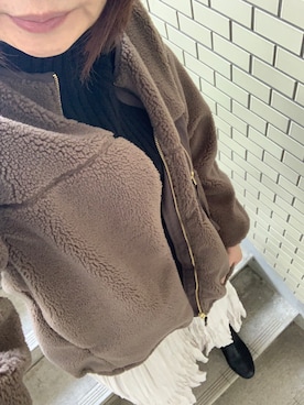 「LEPSIM（レプシィム）のアイテム（ブルゾン）」を使った、rii ＿❤︎さん（レディース・166cm）の冬コーディネート