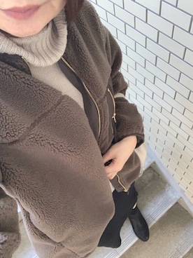 「素足」｜rii ＿❤︎さん（レディース・166cm）の冬コーディネート
