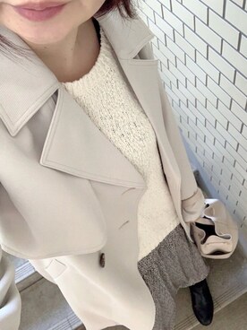 「LEPSIM（レプシィム）のアイテム（トレンチコート）」を使った、rii ＿❤︎さん（レディース・166cm）の冬コーディネート