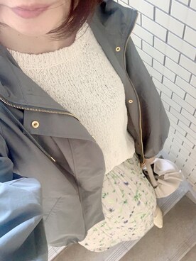 「いつもありがとうございます」｜「アイテム（その他アウター）」を使った、rii ＿❤︎さん（レディース・166cm）の春コーディネート