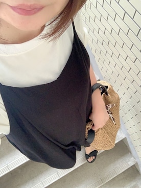 「LEPSIM（レプシィム）のアイテム（サロペット/オーバーオール）」を使った、rii ＿❤︎さん（レディース・166cm）の夏コーディネート