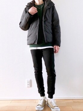 「EMMA  CLOTHES」｜「アイテム（ダウンジャケット/コート）」を使った、こんさん（メンズ・172cm）の冬コーディネート