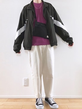 「リドム」｜「アイテム（ブルゾン）」を使った、こんさん（メンズ・172cm）の春コーディネート
