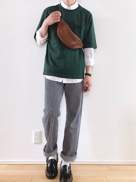 「プチプラミックス」｜こんさん（メンズ・172cm）の春コーディネート