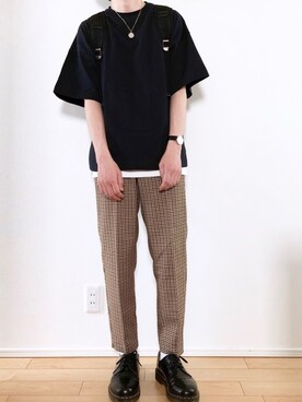 「GUパンツ」｜こんさん（メンズ・172cm）の春コーディネート