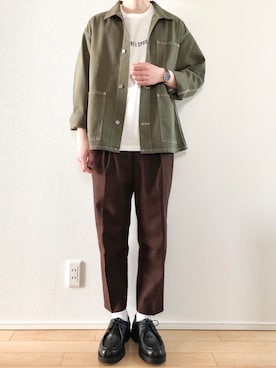 「アイテム（腕時計、ブルー系）」を使った、こんさん（メンズ・172cm）の冬コーディネート