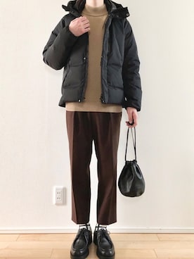 「プチプラミックス」｜「アイテム（モカシン/デッキシューズ）」を使った、こんさん（メンズ・172cm）の冬コーディネート