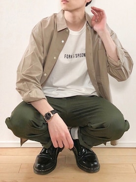 「ｏｒｏｂｉａｎｃｏ」｜こんさん（メンズ・172cm）の春コーディネート
