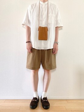 「ビットローファー」｜「アイテム（その他シューズ）」を使った、こんさん（メンズ・172cm）の夏コーディネート