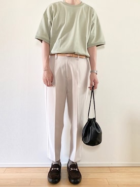 「ビットローファー」｜「アイテム（その他シューズ）」を使った、こんさん（メンズ・172cm）の夏コーディネート