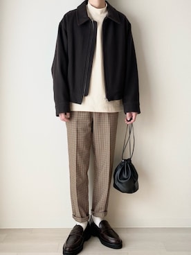 「SECOND/LAYER（セカンドレイヤー）のアイテム」を使った、こんさん（メンズ・172cm）の秋コーディネート