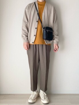 「モックネック」｜こんさん（メンズ・172cm）の春コーディネート