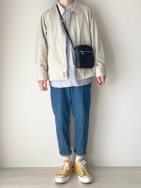 「Steven Alan（スティーブンアラン）のアイテム（ブルゾン）」を使った、こんさん（メンズ・172cm）の春コーディネート