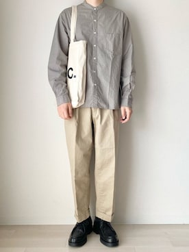 「KLEMAN（クレマン）の＜KLEMAN＞ PADRE/シューズ（モカシン/デッキシューズ）」を使った、こんさん（メンズ・172cm）の春コーディネート