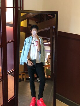 「Guess（ゲス）のアイテム（腕時計）」を使った、DAIさん（メンズ・178cm）の秋コーディネート