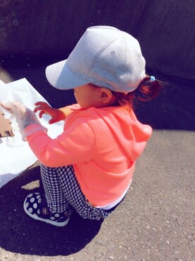 「H&M（エイチ・アンド・エム）のアイテム（キャップ、グレー系）」を使った、maさん（レディース・163cm）の夏コーディネート