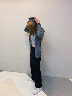 「Abercrombie&Fitch（アバークロンビーアンドフィッチ）のアイテム（ジャケット/アウター）」を使った、Al!sonさん（レディース・162cm）の秋コーディネート