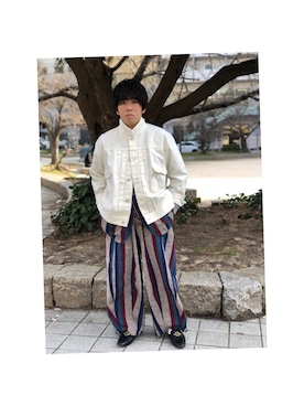「COACH」｜「アイテム（デニムジャケット）」を使った、shotaさん（メンズ・163cm）の秋コーディネート