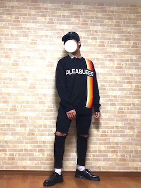 「GEO（ジェオ）のアイテム」を使った、F.Jペイさん（メンズ・180cm）の冬コーディネート