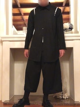 「Dr. Martens（ドクターマーチン）の［UNISEX/ユニセックス］Dr.Martens ドクターマーチン 3EYE GIBSON 1461 MONO 3ホール ギブソン シューズ（ドレスシューズ）」を使った、F.Jペイさん（メンズ・180cm）の秋コーディネート