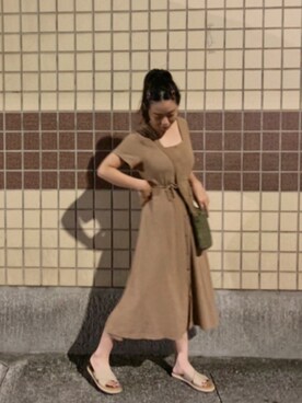 「通勤穿搭」｜「アイテム（ワンピース/ドレス）」を使った、kikkoさん（レディース・158cm）の秋コーディネート