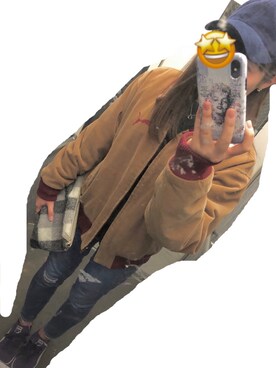 「PUMA（プーマ）のアイテム（ブルゾン）」を使った、TOM🌙さん（レディース・170cm）の冬コーディネート