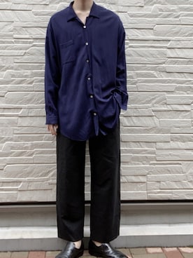 「アイテム（スリッポン）」を使った、よしおさん（メンズ・175cm・20代）の春コーディネート