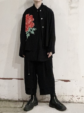 「Yohji Yamamoto（ヨウジヤマモト）のアイテム（ブルゾン）」を使った、よしおさん（メンズ・175cm）の春コーディネート