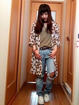 てぃ。さん（レディース・156cm）の春コーディネート