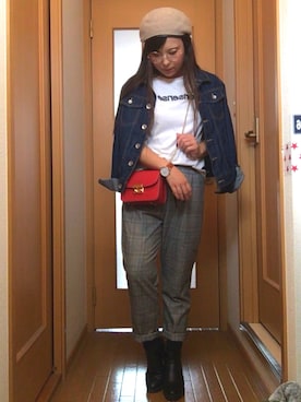 「アイテム（フレグランス）」を使った、てぃ。さん（レディース・156cm）の秋コーディネート