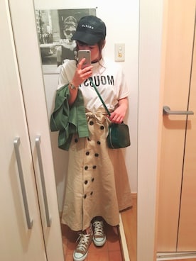 てぃ。さん（レディース・156cm）の春コーディネート