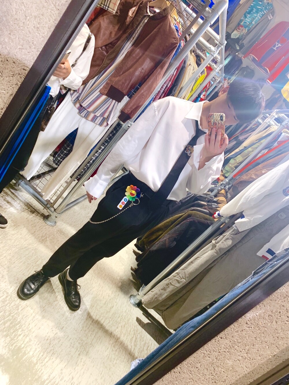 「GUCCIのアイテム（ベルト、ブラック系）」を使った、Takanosukeさん（メンズ・175cm）の秋コーディネートの1枚目の写真