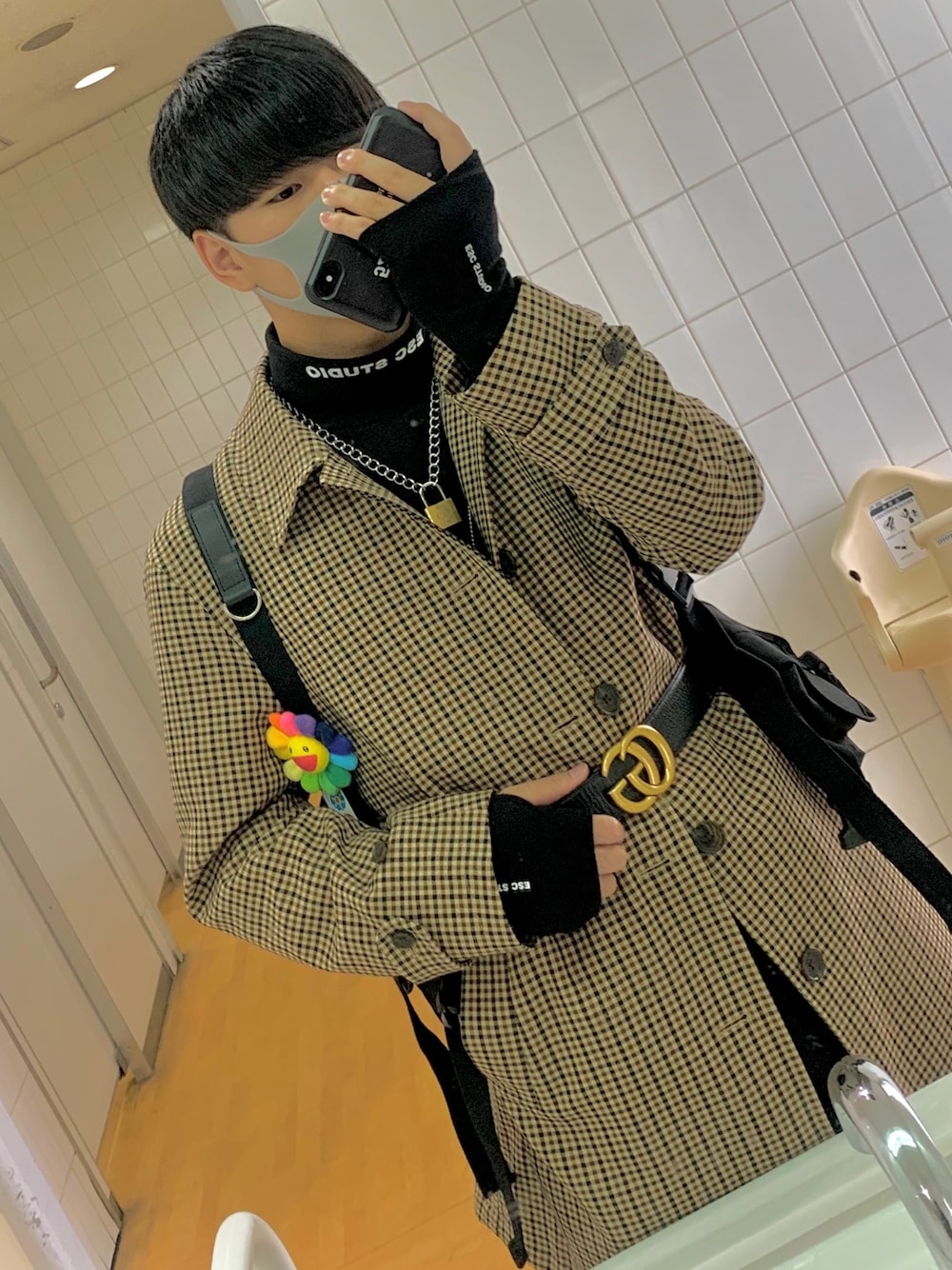 「Trendywoobiのアイテム（ネックレス、シルバー系）」を使った、Takanosukeさん（メンズ・175cm）の秋コーディネートの1枚目の写真