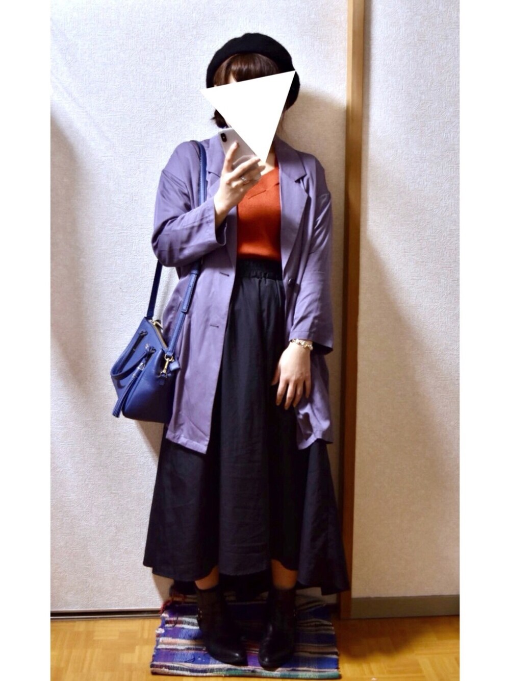 「Kastane、はるコーデ、春服、spring、niko and ...、ジャケット、黒スカート、kate spade new york(kate spade new york)」｜「KastaneのKastane magazine jacket（その他アウター、グレー系）」を使った、みみさん（レディース・158cm）の春コーディネートの1枚目の写真