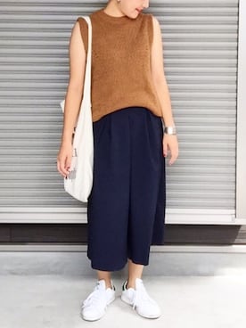 「TODAYFUL（トゥデイフル）のVintageトートバッグ（トートバッグ）」を使った、maruchocoさん（レディース・161cm）の夏コーディネート