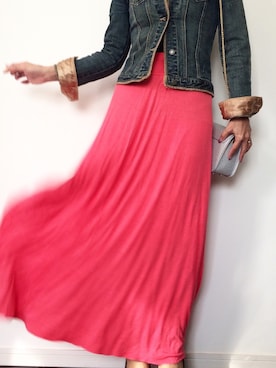 「CECIL McBEE（セシルマクビー）のアイテム（デニムジャケット）」を使った、あっきーなさん（レディース・156cm）の春コーディネート