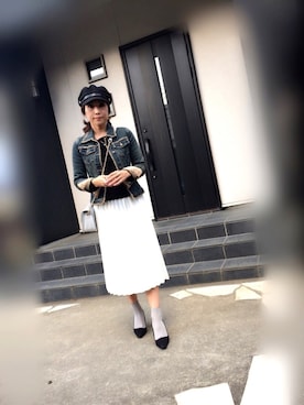 「CECIL McBEE（セシルマクビー）のアイテム（デニムジャケット）」を使った、あっきーなさん（レディース・156cm）の冬コーディネート