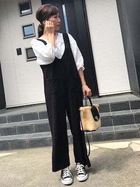 「スカラップ」｜「アイテム（ラッピングキット）」を使った、あっきーなさん（レディース・156cm）の夏コーディネート