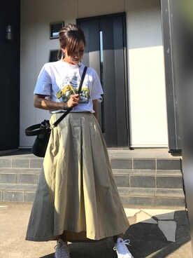 「ダメージ加工」｜「アイテム（ラッピングキット）」を使った、あっきーなさん（レディース・156cm）の秋コーディネート