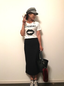 「グレンチェック」｜「アイテム（ラッピングキット）」を使った、あっきーなさん（レディース・156cm）の秋コーディネート