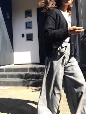「グレンチェック」｜「アイテム（ラッピングキット）」を使った、あっきーなさん（レディース・156cm）の秋コーディネート