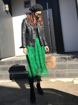 「すっぴん」｜「アイテム（ジャケット/アウター）」を使った、あっきーなさん（レディース・156cm）の秋コーディネート