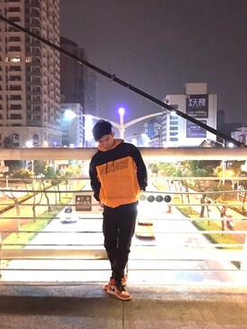 「Mania（マニア）のアイテム（パンツ）」を使った、Jun yuさん（メンズ・176cm）の冬コーディネート