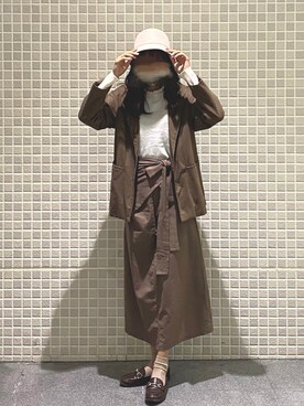 「Samansa Mos2 blue（サマンサモスモスブルー）のアイテム（テーラードジャケット）」を使った、なみさん（レディース・168cm）の冬コーディネート